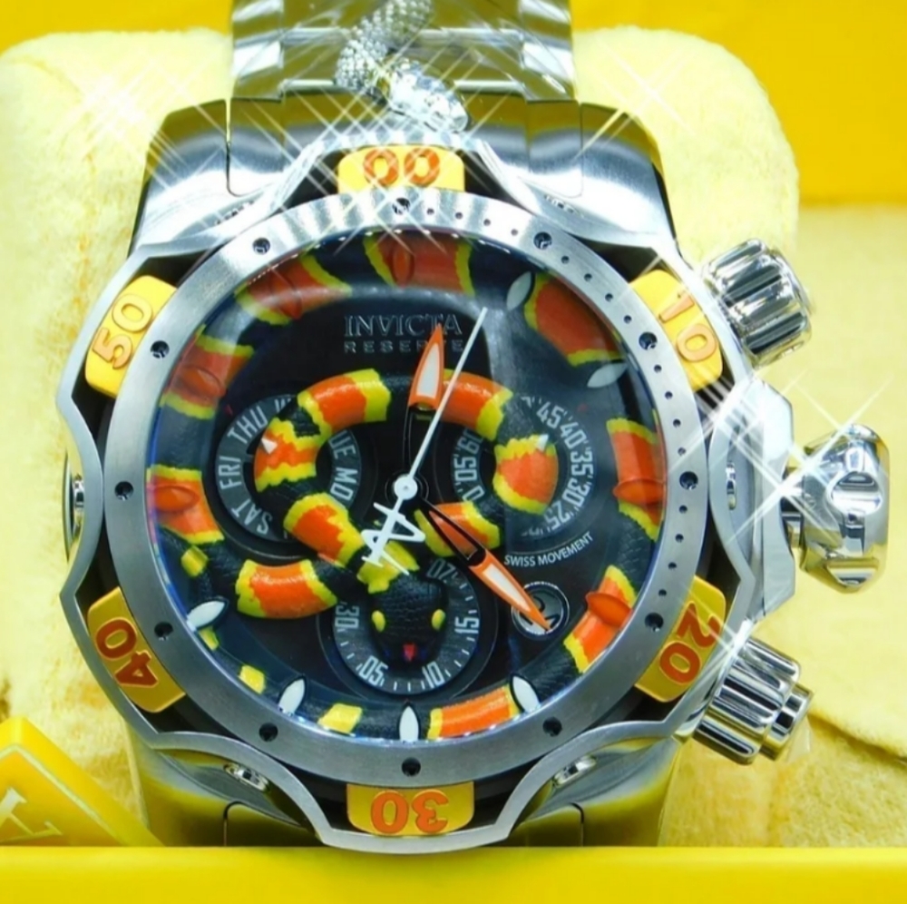 Brand New Invicta Swiss Venom Coral Snake Chrono - Picture 5 of 9